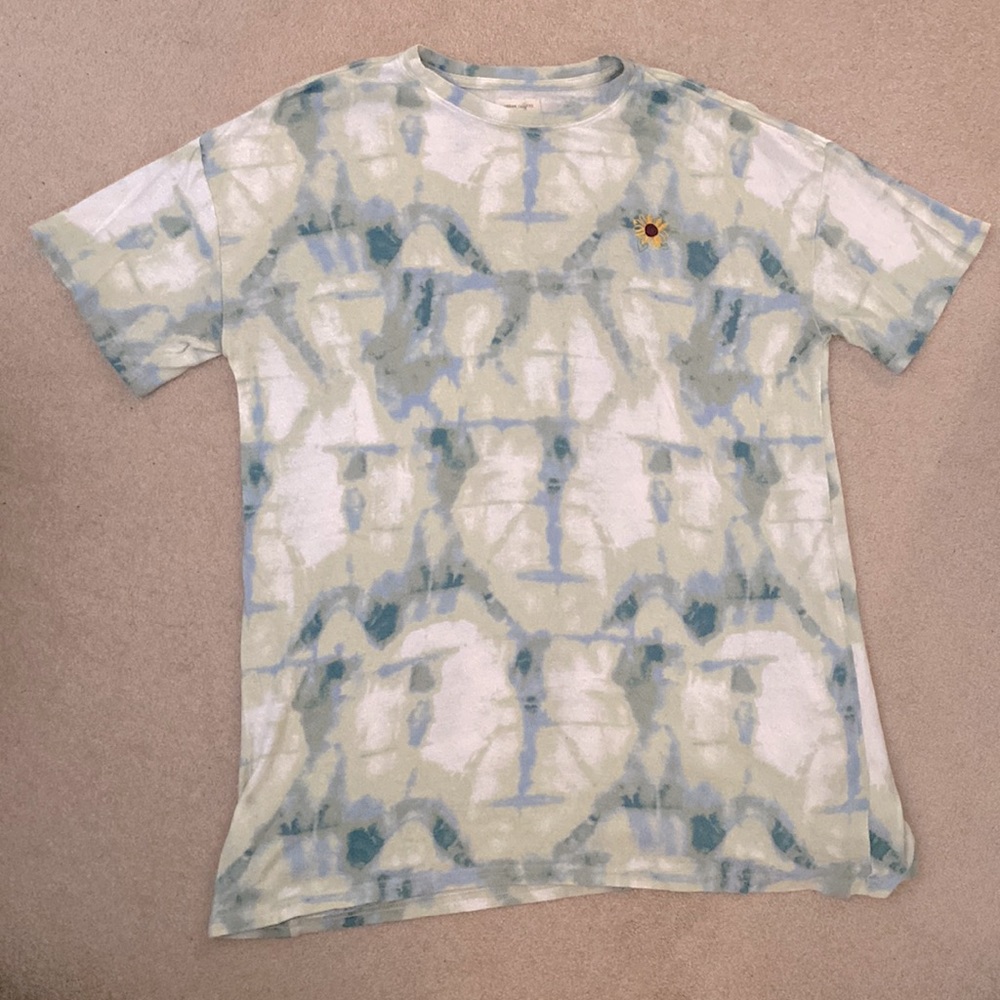 Tie-die t shirt in green from Urban Outfitters